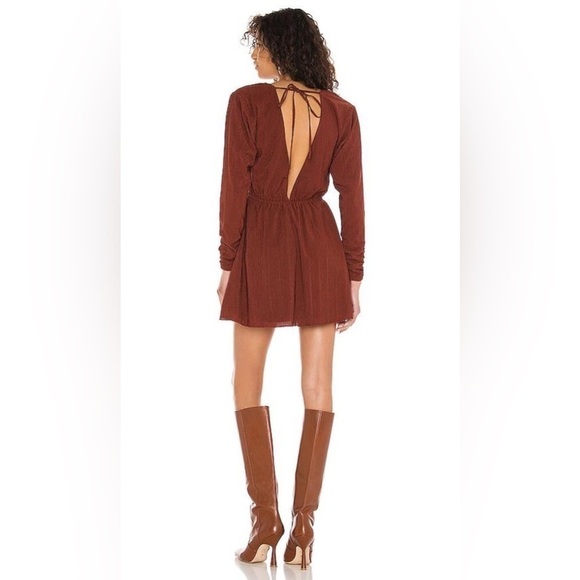 Tularosa Della Dress in Rust Color:Rust size small - Picture 3 of 12